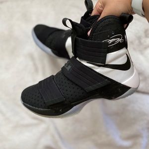 LeBron Soldier 10s, black and white color way